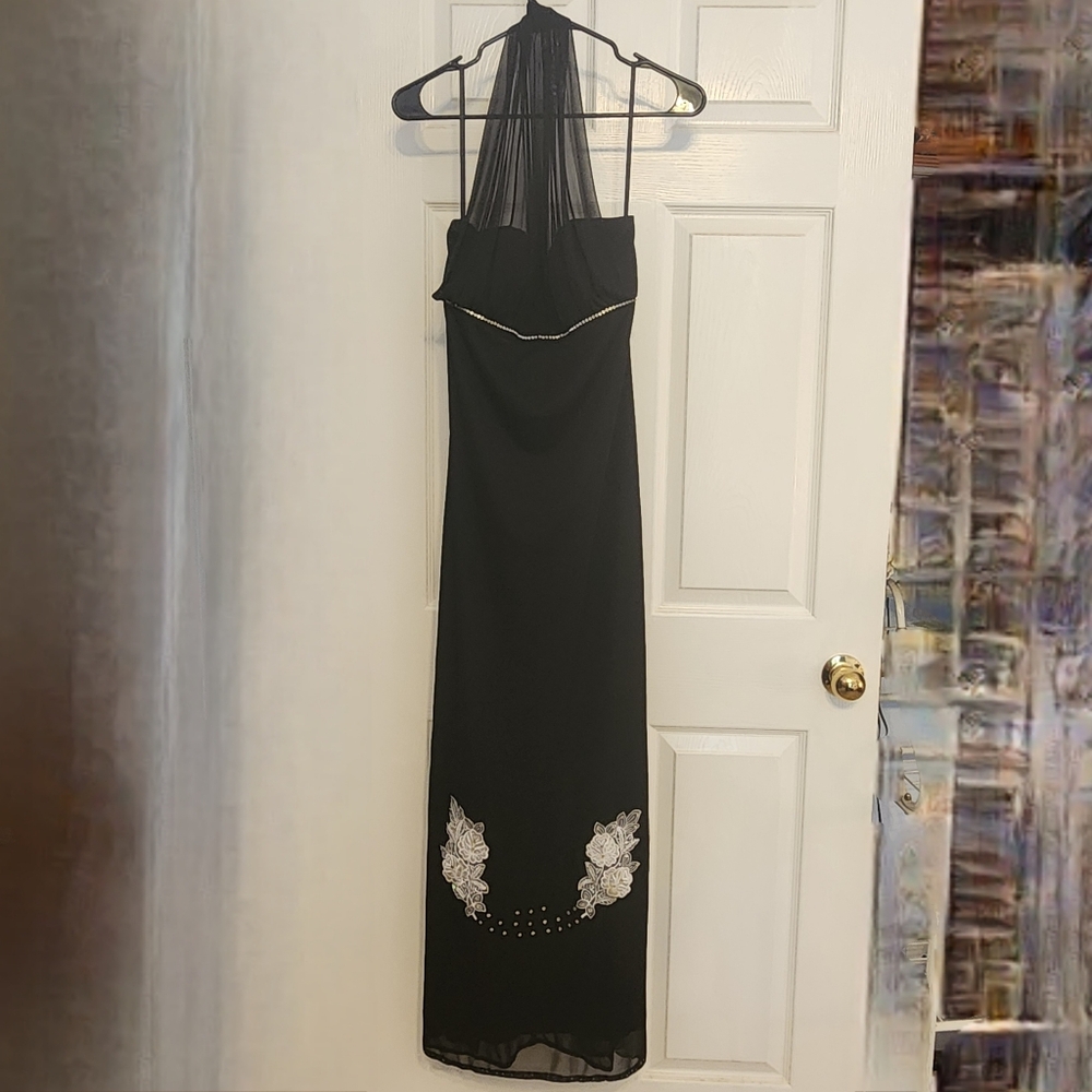 black halter top dress size 8
